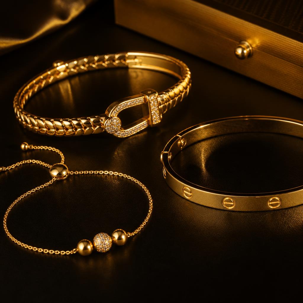 Pulseiras de ouro avaliadas na Multimetais
